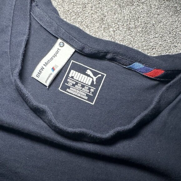Puma BMW Shirt Mens Large Blue M Series Motorsport Short Sleeve Racing - Picture 3 of 9